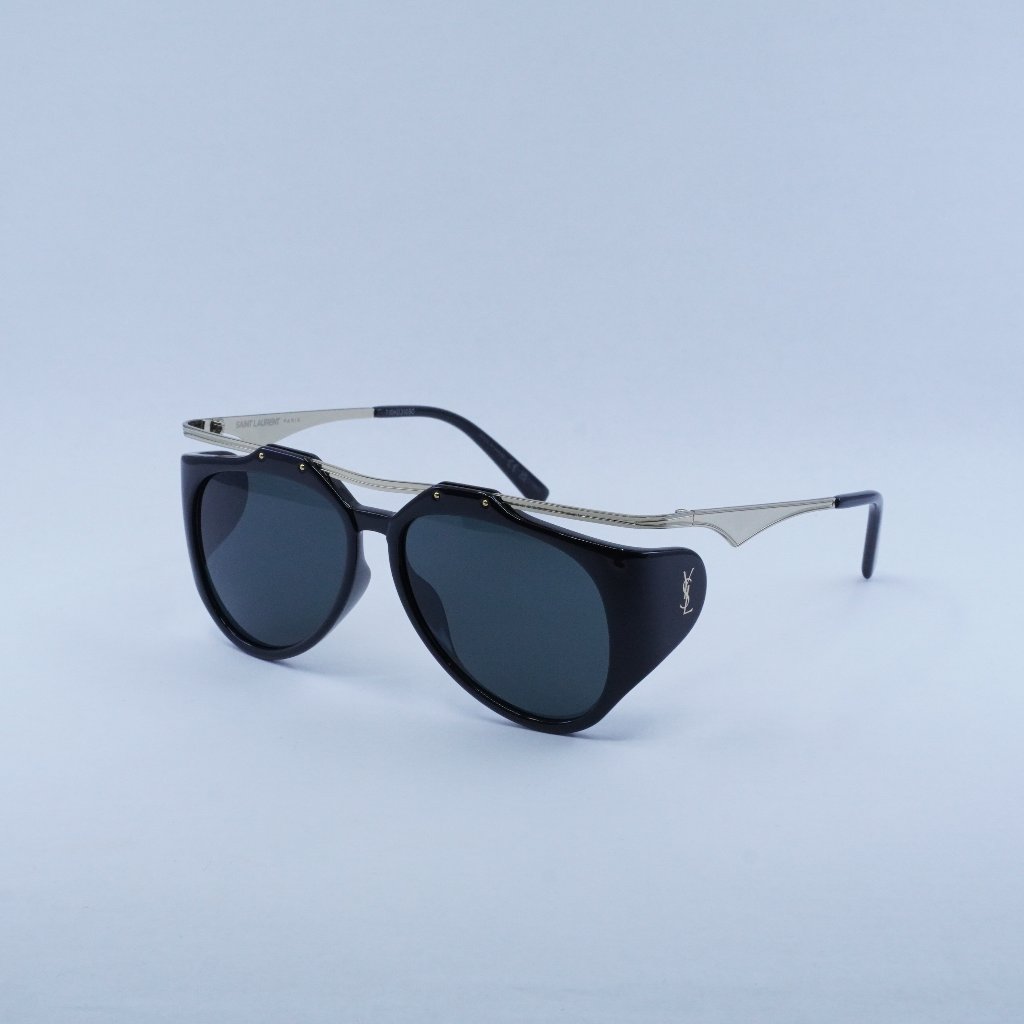 Saint Laurent Slm137 Amelia 001 Sunglasses - Gold / Black Frame - Lowest Price!